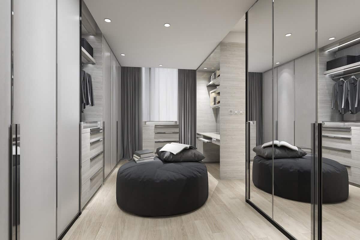 mirrors in closet