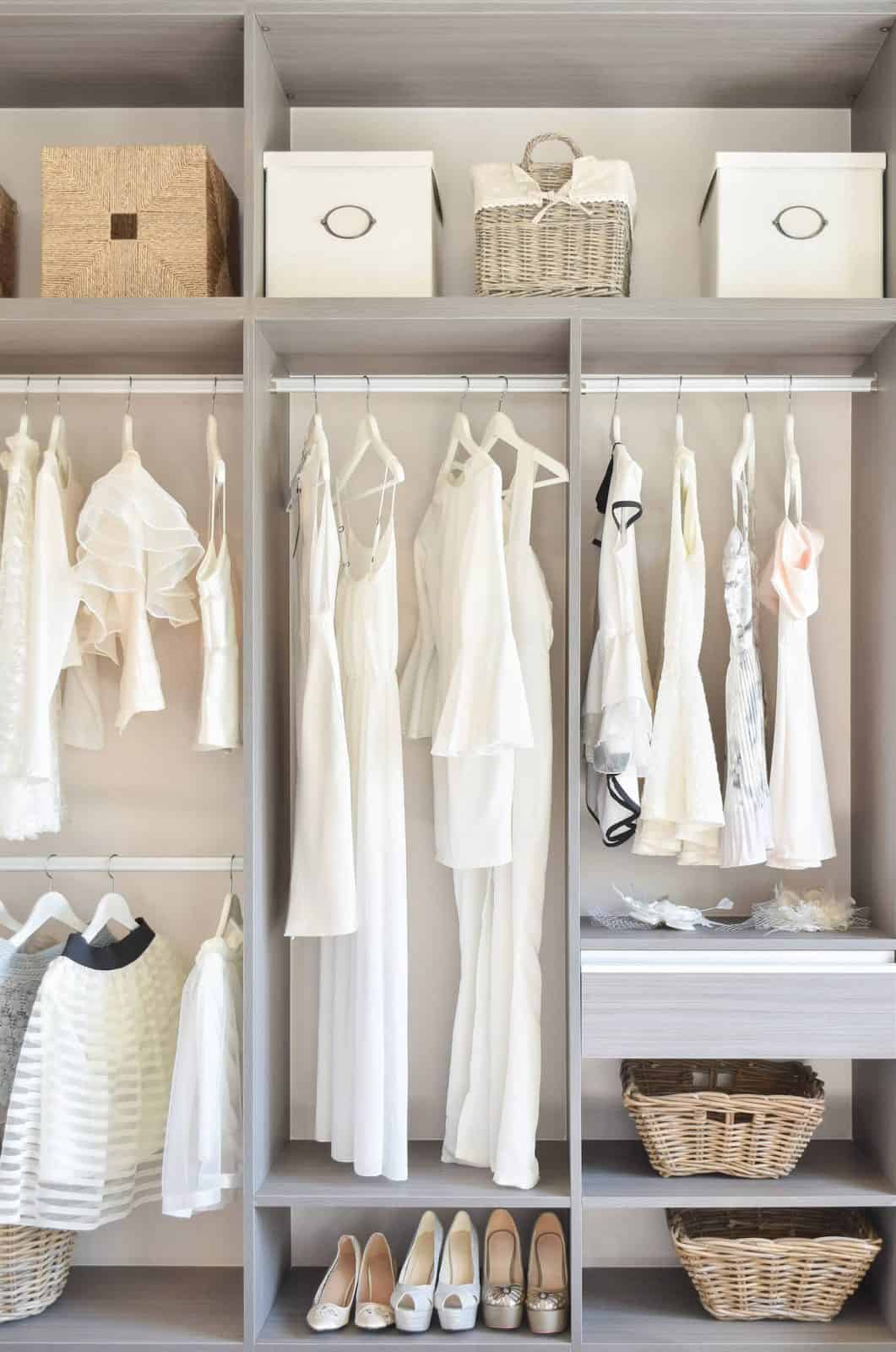 how to organize your closet with baskets